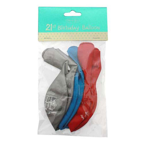 21st Birthday Me to You Bear Balloons Pack of 6 £1.19
